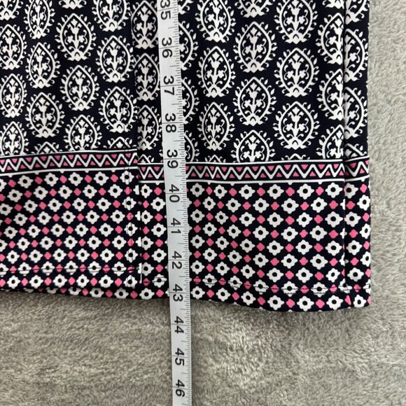 Talbots Dress Womens Plus 2X Black Jersey Stretch Midi Short‎ Sleeves Surplice - Picture 11 of 13